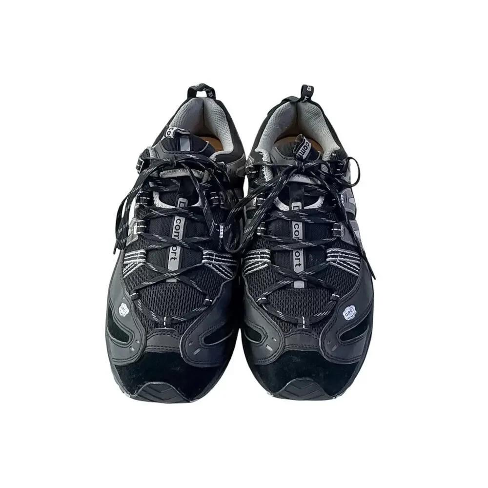 Dr. Comfort Performance Black/Gray Therapeutic Walking Shoes Women's Size 10W